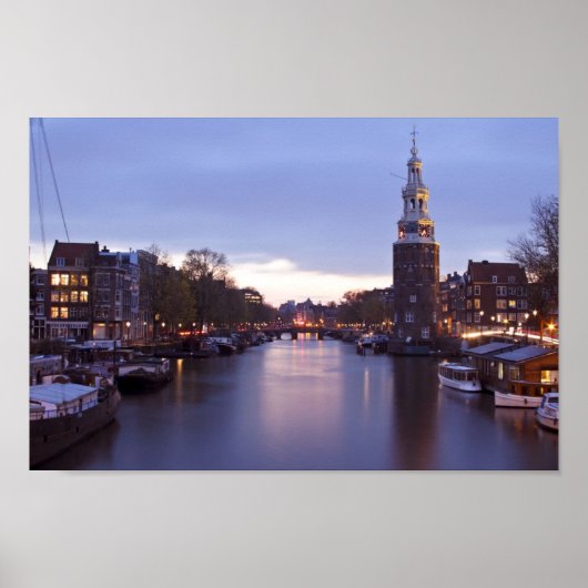 Montelbaan-toren in Amsterdam, Nederland Poster (Voorkant)