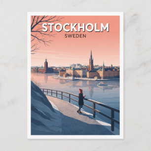 Monteliusvägen en Riddarfjärden Stockholm Zweden Briefkaart