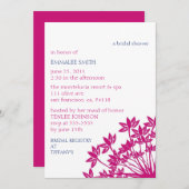 MONTELUCIA-navy bij de invitatie van fuchsia Kaart (Voorkant / Achterkant)