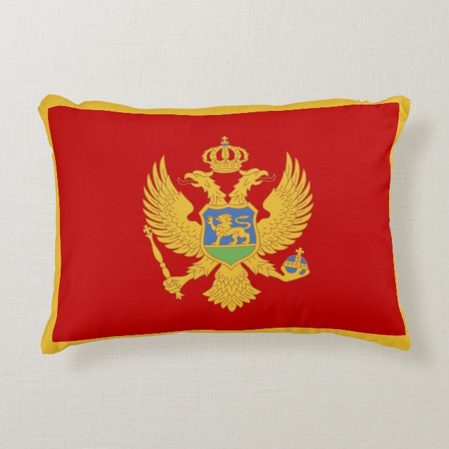 Montenegrijnse vlag accent kussen (Voorkant)