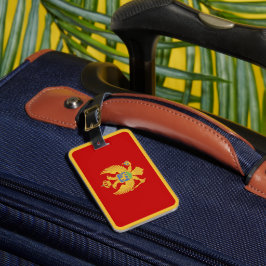 Montenegrijnse vlag bagagelabel