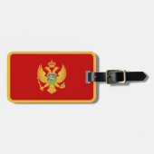 Montenegrijnse vlag bagagelabel (Voorkant horizontaal)