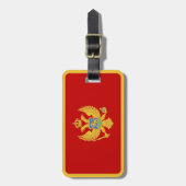 Montenegrijnse vlag bagagelabel (Voorkant verticaal)
