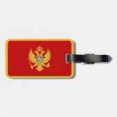 Montenegrijnse vlag bagagelabel (Achterkant horizontaal)