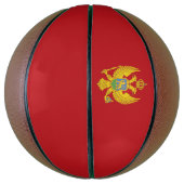 Montenegrijnse vlag basketbal (Verticaal)