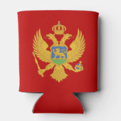 Montenegrijnse vlag blikjeskoeler (Achterkant)