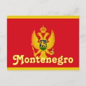 Montenegrijnse vlag briefkaart (Voorkant)
