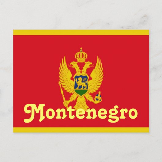 Montenegrijnse vlag briefkaart (Voorkant)