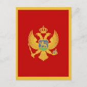 Montenegrijnse vlag briefkaart (Voorkant)