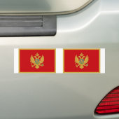 Montenegrijnse vlag bumpersticker (Op auto)
