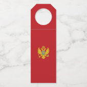 Montenegrijnse vlag flessenhanger (Achterkant)