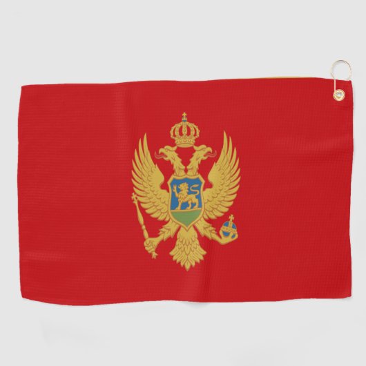Montenegrijnse vlag golfhanddoek (Horizontaal)