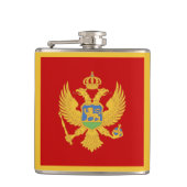 Montenegrijnse vlag heupfles (Voorkant)