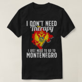 Montenegrijnse vlag I Montenegro Vakantiemacht I T-shirt (Design voorkant)