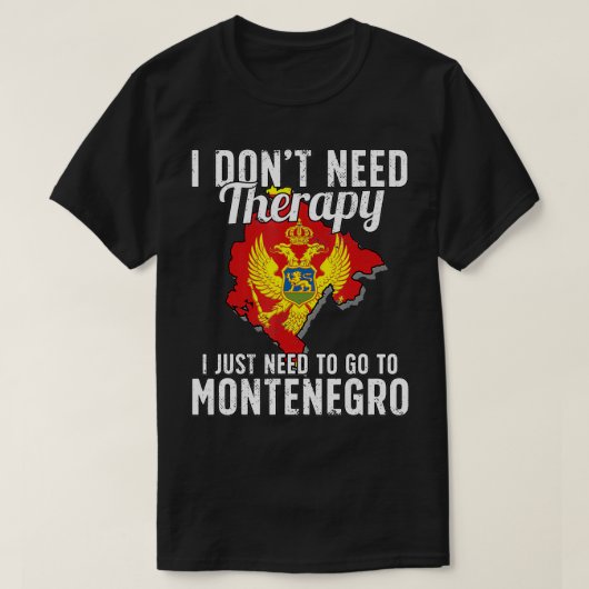 Montenegrijnse vlag I Montenegro Vakantiemacht I T-shirt (Design voorkant)
