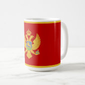 Montenegrijnse vlag koffiemok (Voorkant rechts)