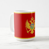 Montenegrijnse vlag koffiemok (Voorkant links)