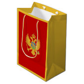 Montenegrijnse vlag medium cadeauzakje (Voorkant Gekanteld)