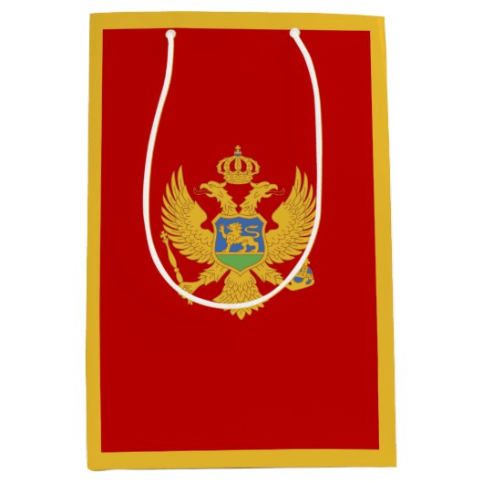 Montenegrijnse vlag medium cadeauzakje (Voorkant)