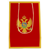 Montenegrijnse vlag medium cadeauzakje (Achterkant)