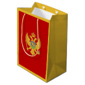Montenegrijnse vlag medium cadeauzakje (Achterkant Gekanteld)