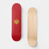 Montenegrijnse vlag persoonlijk skateboard (Voorkant)