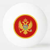 Montenegrijnse vlag pingpongbal (Achterkant)