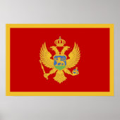 Montenegrijnse vlag poster (Voorkant)
