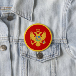 Montenegrijnse vlag ronde button 7,6 cm