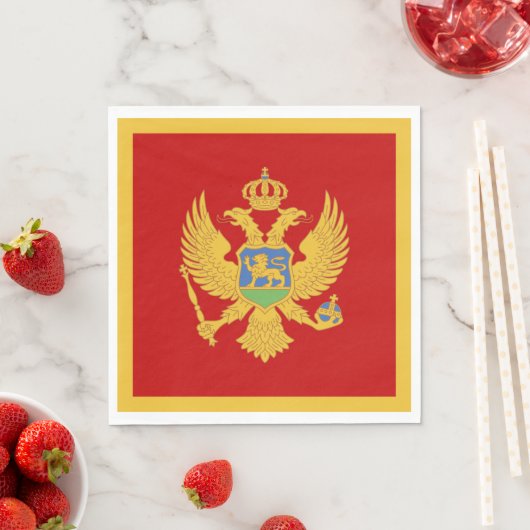 Montenegrijnse vlag servet (Insitu)
