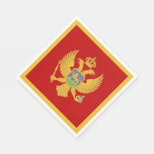 Montenegrijnse vlag servet (Hoek)