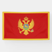 Montenegrijnse vlag spandoek (Horizontaal)