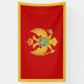 Montenegrijnse vlag spandoek (Verticaal)