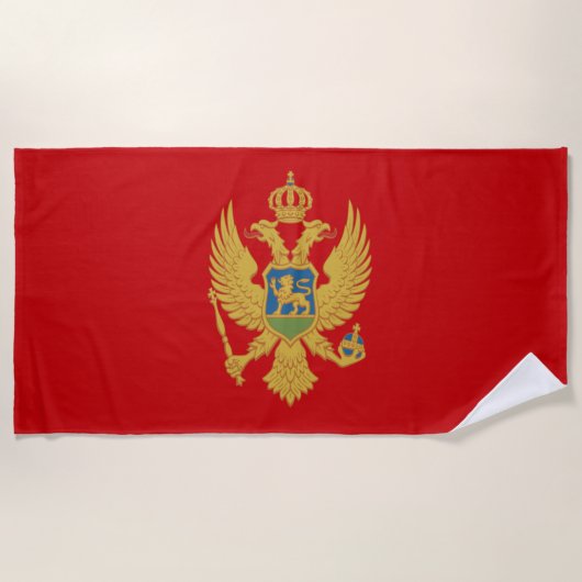 Montenegrijnse vlag strandlaken (Voorkant)