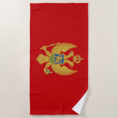Montenegrijnse vlag strandlaken (Voorkant)