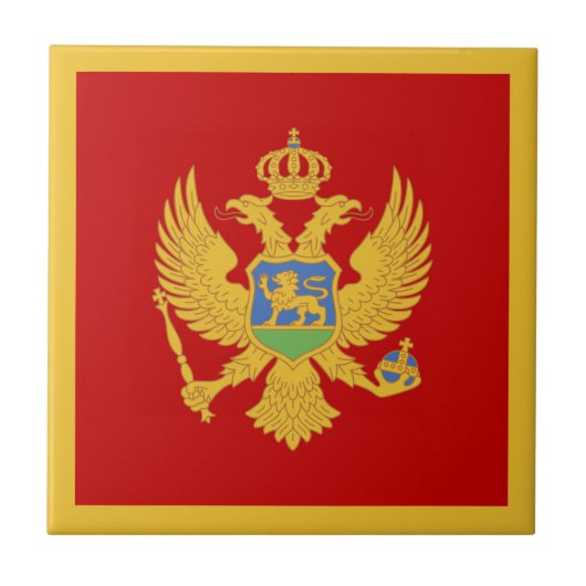 Montenegrijnse vlag tegeltje (Voorkant)