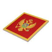 Montenegrijnse vlag tegeltje (Zijkant)
