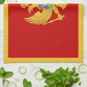 Montenegrijnse vlag theedoek (Gevouwen)