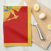 Montenegrijnse vlag theedoek (Quarter Fold)
