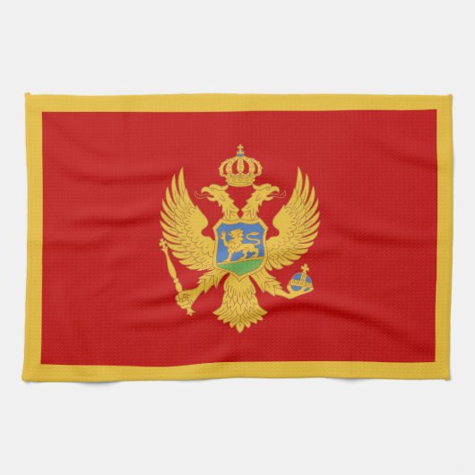 Montenegrijnse vlag theedoek (Horizontaal)