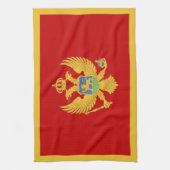 Montenegrijnse vlag theedoek (Verticaal)