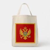Montenegrijnse vlag tote bag (Achterkant)