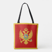 Montenegrijnse vlag tote bag (Achterkant)