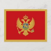 Montenegrijnse vlag, vlag van Montenegro Briefkaart (Voorkant)