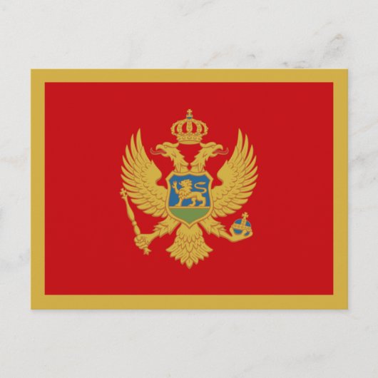 Montenegrijnse vlag, vlag van Montenegro Briefkaart (Voorkant)