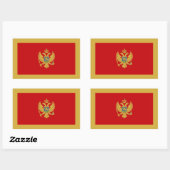 Montenegrijnse vlag, vlag van Montenegro Rechthoekige Sticker (Vel)