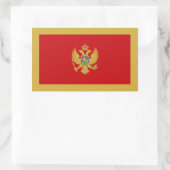 Montenegrijnse vlag, vlag van Montenegro Rechthoekige Sticker (Tas)