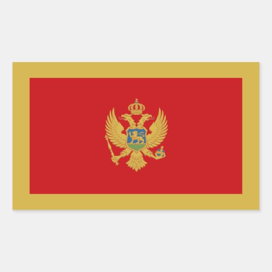 Montenegrijnse vlag, vlag van Montenegro Rechthoekige Sticker (Voorkant)