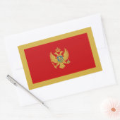 Montenegrijnse vlag, vlag van Montenegro Rechthoekige Sticker (Envelop)