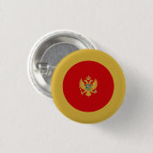 Montenegrijnse vlag, vlag van Montenegro Ronde Button 3,2 Cm (Voorkant /achterkant)